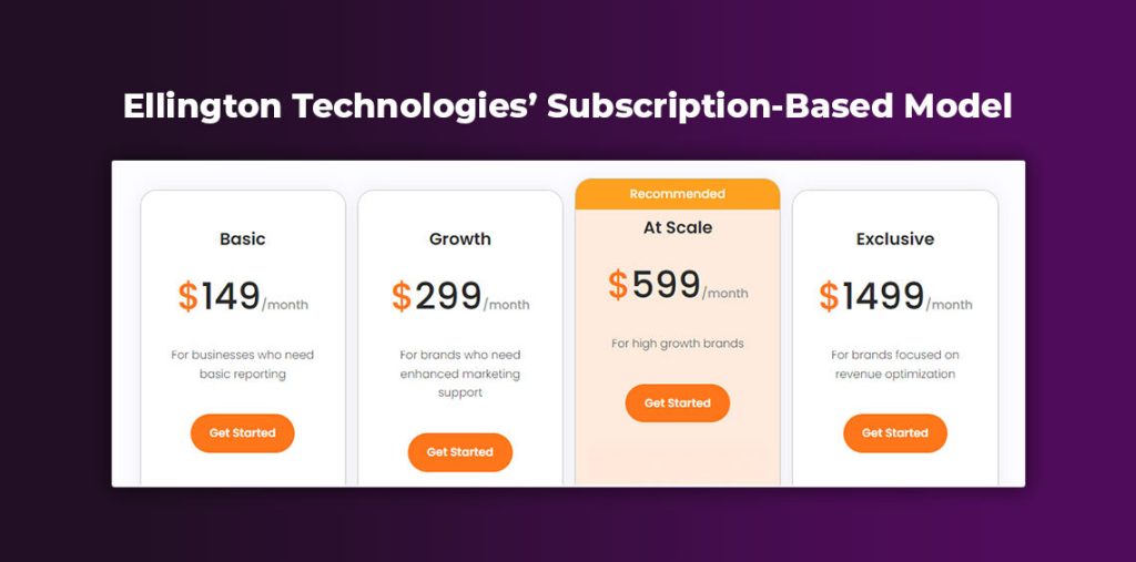 Ellington Technologies’ Subscription-Based Model