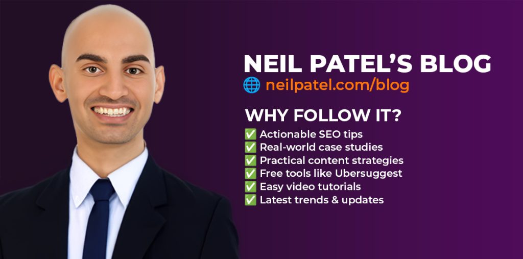 Neil Patel blog for SEO 